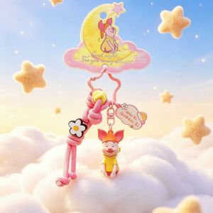Potdemiel | Officially Licensed Jinnew Winnie the Pooh Sweet Dream Good‑Night Series Basic Keychain Pendant