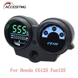 Motorcycle LED Digital Dashboard Motorcycle Speedometer Tachometer RPM Meter Odometer Fit For Honda CG125 Fan125