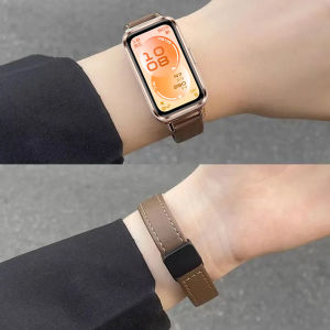 Leather Strap For Huawei Band 11Pro/11/10/9/8 Magnetic Watchband Replacement Sport Bracelet For Huawei Band 11Pro Smartband