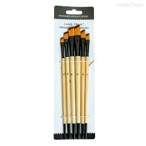Lonely Finger | 6pcs Professional Paint Brushes Set Artist Paintbrushes For Acrylic Oil Watercolor Acrylic Painting For Body Face Rock Canvas