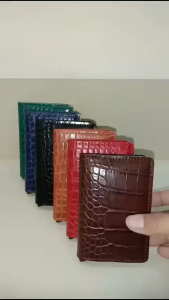 DOMPET KARTU LONTAR KEKINIAN RFID BAELLERRY K9130 MOTIF KULIT ULAR BAHAN LEMBUT