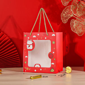 Transparent Gift Box New Year New Years Day Hundred Days Present Packaging Box Spring Festival Handheld Empty Box Candy Snack Toy
