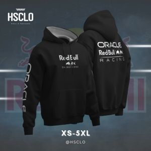 Hoodie Sweater Jumper HSCLO RED BULL ORACLE BLACK HOODIE Bahan Fleece Jaket Lengan Panjang Ukuran Jumbo Big Size XS S M L XL XXL 3XL 4XL 5XL