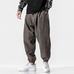 New Autumn Mens Black Pants Hip Hop Streetwear Fashion Jogger Harem Trousers Man Casual Sweatpants Male Pants Big Size M 5XL