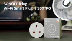 Sonoff | SONOFF S60 EU/UK WiFi Smart Plug with Power Monitor Outlet Smart Socket Overload Protection Timer for Alexa Google Home Alice