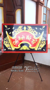 Tranh phòng thờ tranh đức lưu quang khung tranh phòng thờ tủ thờ sập thờ Tranh cửu huyền thất tổ tráng gương CHQC16
