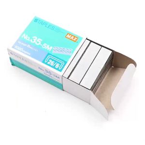 Believe MAX 26/6 Staples No.35 - 5M 6mm Length 5000 Pcs Staple Pins｜Versatile for Office School & Home Use Large - Capacity Value Pack for Long - Term Document Binding & Craft Projects SchoolSupplies