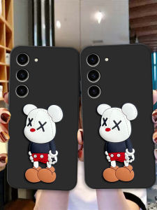 Silicone Phone Case for Samsung S23FE S24 Full Cover Anti-Fall with Lanyard Cute Cartoon Style Womens Fashion Brand Compatible