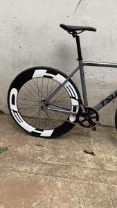 ( Chat với shop trước khi đặt hàng) Xe đạp Tsunami 100 màu xám bánh trước 3 đao bánh sau 7cm có phanh mới 100%