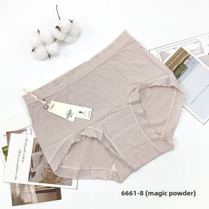 Lueren Womens Underwear Modal Mid-Waist Panties Mulberry Silk Crotch Shorts Large Size Widening Antibacterial Shorts
