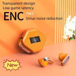 🎧COD + ต้นฉบับ + คลังสินค้าพร้อม🎧ถังชาร์จแบบฝังหูฟังบลูทูธ True Wireless หูคู่สีส้มไมโครโฟนคู่ตัดเสียงรบกวนการโทร