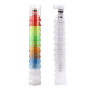12pcs Plastic Badminton Shuttlecocks High Quality Lightweight Outdoor Sports Equipment for All Skill Levels