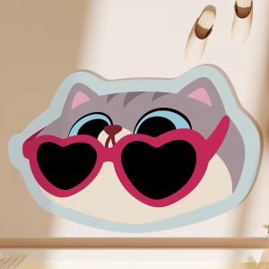 VIKAMA Cartoon Cute Bathroom Diatom Mud Absorbent Mat Special-Shaped Bathroom Door Dirty Quick Dry Non-Slip Mat Home Decoration