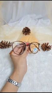 KACAMATA PHOTOCROMIC ANTI RADIASI BENTUK BULAT BAHAN METAL GAYA KOREA PRIA DAN WANITA
