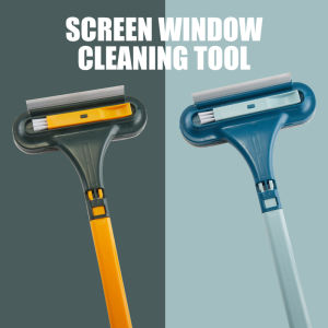 2 in1 Window Cleaner BrushMultifunctional Window Screen Mesh Cleaner BrushWet Dry Dual Purpose for Home CarProfessional Window Cleaning Tool Household with Handle Portable
