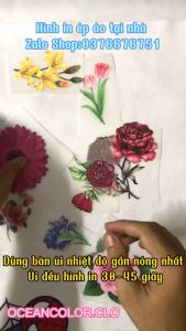 Hình ủi ép nhiệt-hình in áo Hoa lá tại nhà rất đẹp-ủi trực tiếp tại nhà bằng bàn ủibàn làhình in rất đẹp-Gía khuyến mãi-OCEANCOLOR.CLO-LUCK