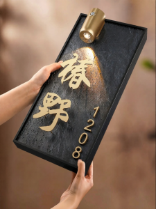 ZHICAIYOU | High-end Luxury Creative Number Plate Stainless Steel 3D Floating Text Luminescent