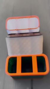 Tempat Sendok Garpu Sumpit Elvi Tiga Sekat Plastik Lovenia