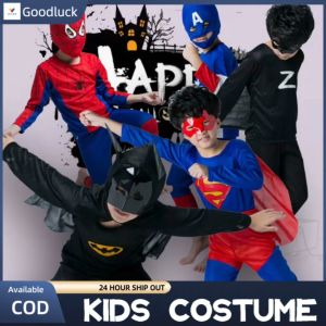 Goodluck Kids Characters Costume W/mask Terno SET(2-8yrs)Spiderman-Superhero-Batman