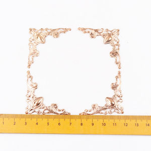 Metal Corners For Books Scrapbooking Photo Albums Menus Corner Protectors Metal Crafts DIY Ornament 41x41mm 16pcs