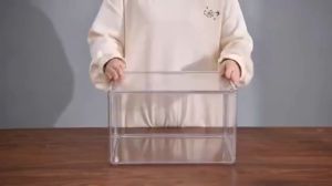 STON Transparent Acrylic Storage Box Stackable Lady Handbag Organizer Box Cabinet Display Box Organizer Bag