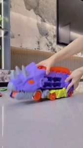 Mainan Anak Laki Laki Dinosaurus Triceratops Deformation Truck Mainan Mobil Mobilan Free 10 Mobil Metal