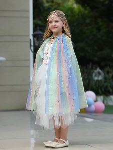 [NHIỀU MẪU] Set phụ kiện Khăn choàng công chúa Hóa trang Halloween cho bé gái