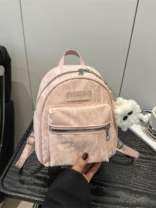 กระเป๋าเป้สะพายหลังผู้หญิงสำหรับเดินทาง กระเป๋าสะพายข้างแบบลำลอง น้ำหนักเบา ใส่ของใช้ประจำวันได้หลากหลาย กระเป๋าสะพายข้าง PU สำหรับเด็กและเยาวชน