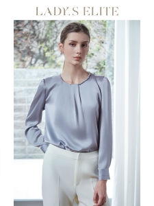 LadyS Elite | Light Gray Acetate Summer Stylish Shirt
