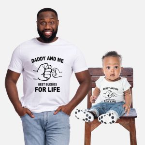 Baby Onesies Daddy and ME | Dad Son Daughter Fathers Day Matching Outfit Cotton T-shirts