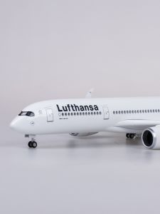 [with Wheels and Lights] German Hansha Airliner Model Airbus A350 Artificial Civil Airliner 350