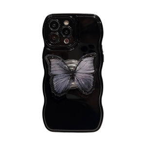 Ins Advanced Sense Butterfly Holder Apple iPhone15 15plus 15pro 15promax 14 14plus 14pro 14promax 13Pro/12Promax Phone Case for 11 11 Pro 11 Pro Max X Xs Xr Xs Max 7 8 Plus Soft Shell