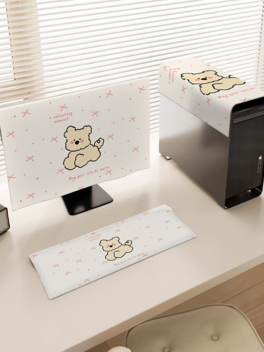 Adorable Cartoon Computer Dust Cover Desktop Monitor Main Box Dustproof ...