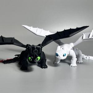 Movie How To Train Your Dragon Night Fury Action Figure 3D Print Model Toys Collections