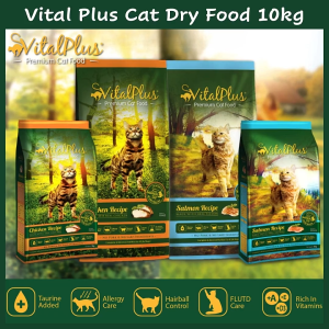 Vitalplus 18KG Original Packing Premium(Chicken Recipe/Salmon Recipe)Cat Dry Food/Makanan Kucing 猫粮干粮FREE GIFT
