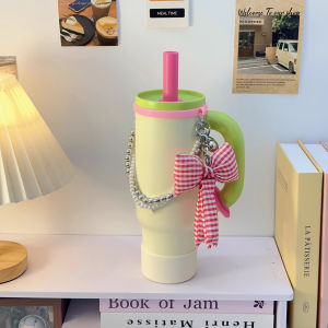 Universal Pearl Hanging Chain Cup Holder for Thermal Mug Suitable for CHaKOLAB And Other Large Mugs with Hand Carry Rope