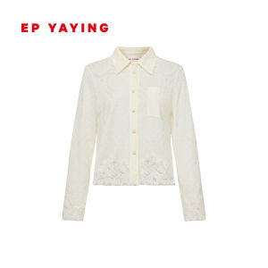 EP YAYING | Áo Thun Mềm Của Lông Cừu Hoa Văn Ren Có Điều Hòa