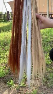 10 Bím Tóc Giả Dệt Kim 20 Inch Màu Vàng Ombre Tóc Giả Tổng Hợp Mềm Mại Làm Thủ Công Dành Cho Nữ Và Bé Gái Dùng Để Tết Tóc