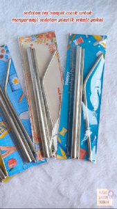 Set Sedotan Stainless Spesial Hari Guru Happy Teacher Day Aneka Motif Souvenir Kado Kenang Kenangan Guru Perpisahan