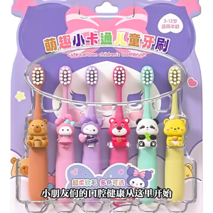 Kuromi bàn chải đánh răng của trẻ em lông mềm cao cấp bán buôn 3-6-9-12 tuổi hộ gia đình bé bé đầu nhỏ cao cấp làm sạch