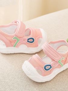 Slxzy Baby Girl Shoes Soft Bottom Anti-Slip Summer Sandals Walking Shoes Infant Footwear Comfortable Breathable Trainers