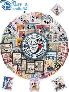 50 ชิ้น Disney Retro Mickey แสตมป์ไวนิลสติกเกอร์กันน้ําสติกเกอร์การ์ตูนสําหรับแล็ปท็อปขวดน้ําโน้ตบุ๊คและรถยนต์
