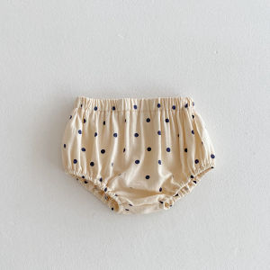 Infant Baby Pants Toddler Girls Polka Dot Linen Pants Newborn Bloomers Shorts Girls Casual Trousers Children Clothes
