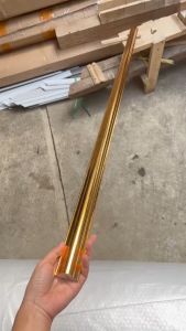 PAKET 20 METER LIST PROFIL GOLD PVC UKURAN LEBAR 4CM (2 METER ISI 10PCS) LANGSUNG PASANG WARNA EMAS