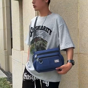 กระเป๋าสะพายข้าง สะพายข้าง เป้ลำลอง เทรนด์กระเป๋าสะพายไหล่ผู้ชายความจุขนาดใหญ่ จุของได้เยอะ สำหรับผู้ชาย