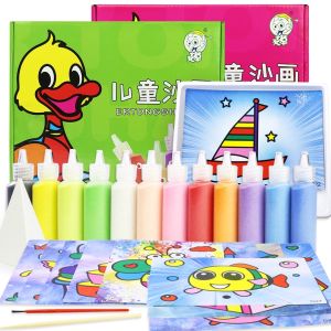 Sét 12 Tranh Cát Dày Đẹp 12 Lọ Màu Cát Dành Cho Bé - An Toàn Cho Bé Phát Triển Trí Tuệ