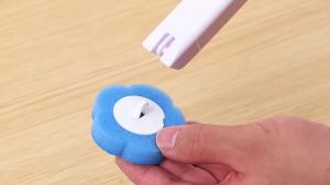 Disposable Toilet Brush Kit Automatic Opening Holder No Touch Toilet Cleaner Wand Set 360 Deep Cleaning Sponge Refill Pads WC