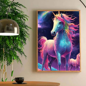 KAYOU | Acrylic Paint By Numbers Anime Unicorn Oil Painting Package Art Picture For Bedroom Wall Adults Hand Painted Unique Gift