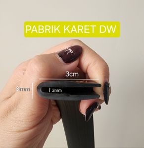 KARET LIST U JEPIT 3CM LIS U LEBAR 3 CM