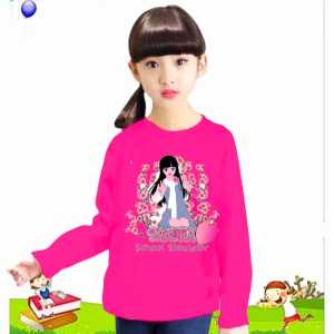 Kaos lengan panjang anak usia 1-12 tahun sakura school bunga printing DTF